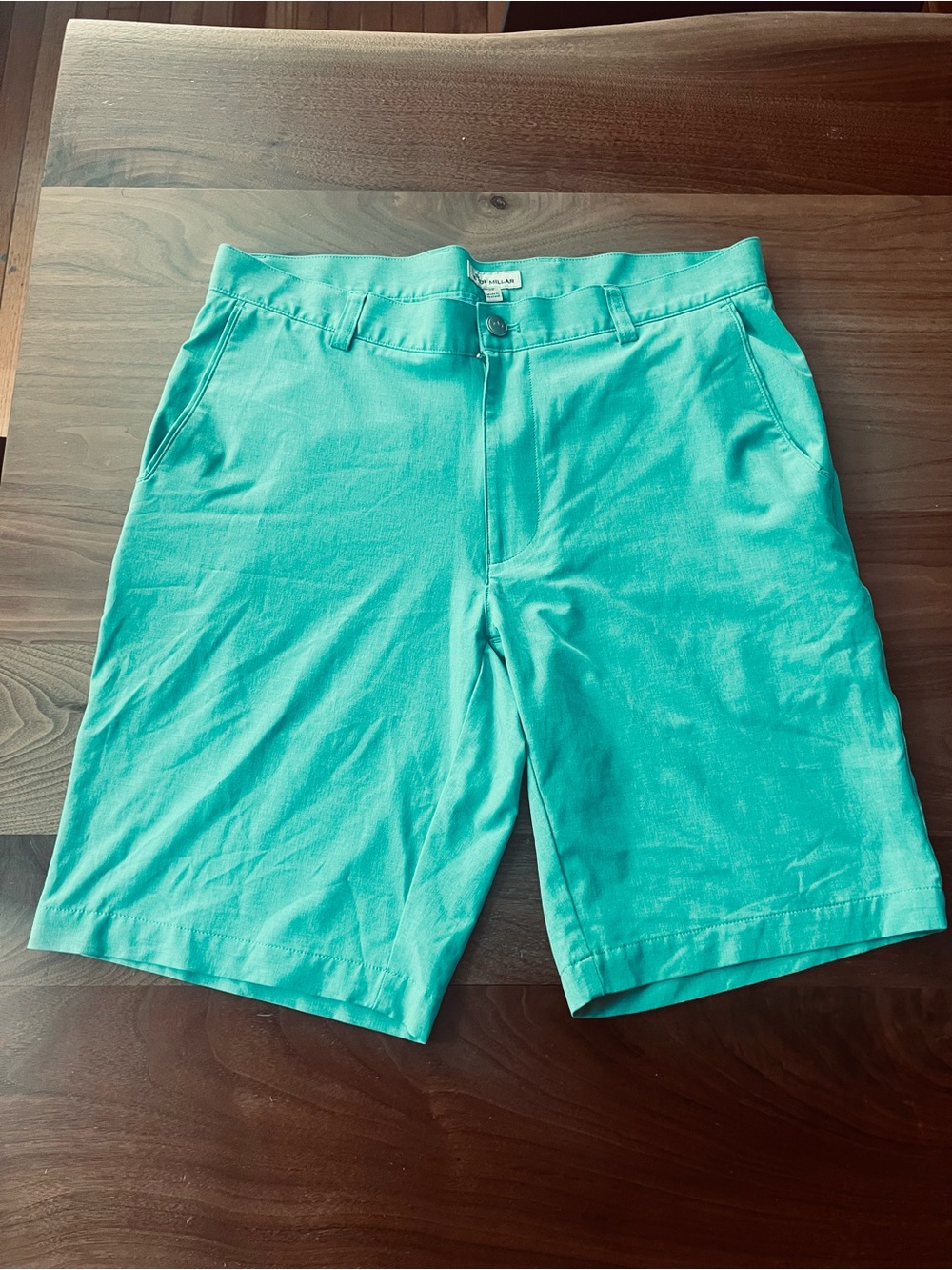 Peter Millar Men's Seafoam Green Classic Fit Shorts Size 33